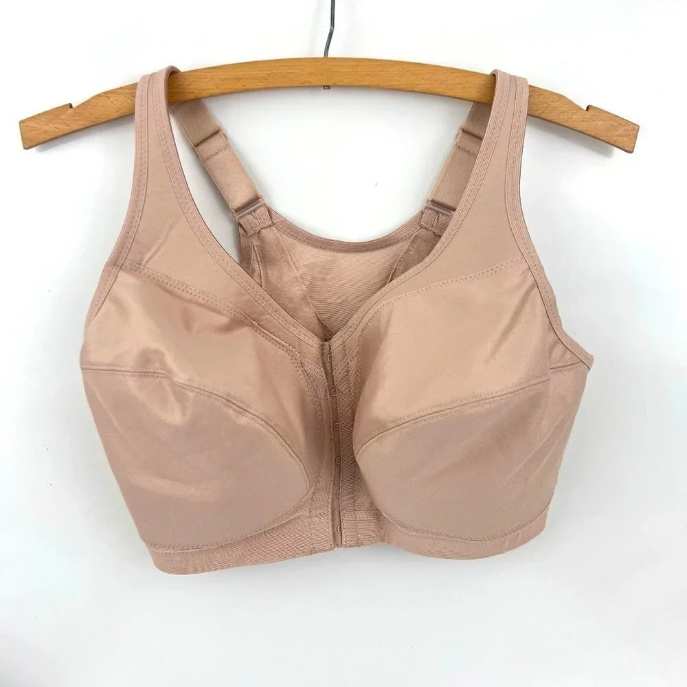 Glamorise Cafe MagicLift Posture‎ Back Support Bra size 36DDD Wire free 1265